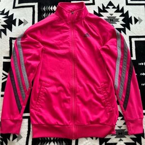 Bright pink Adidas lightweight jacket Medium